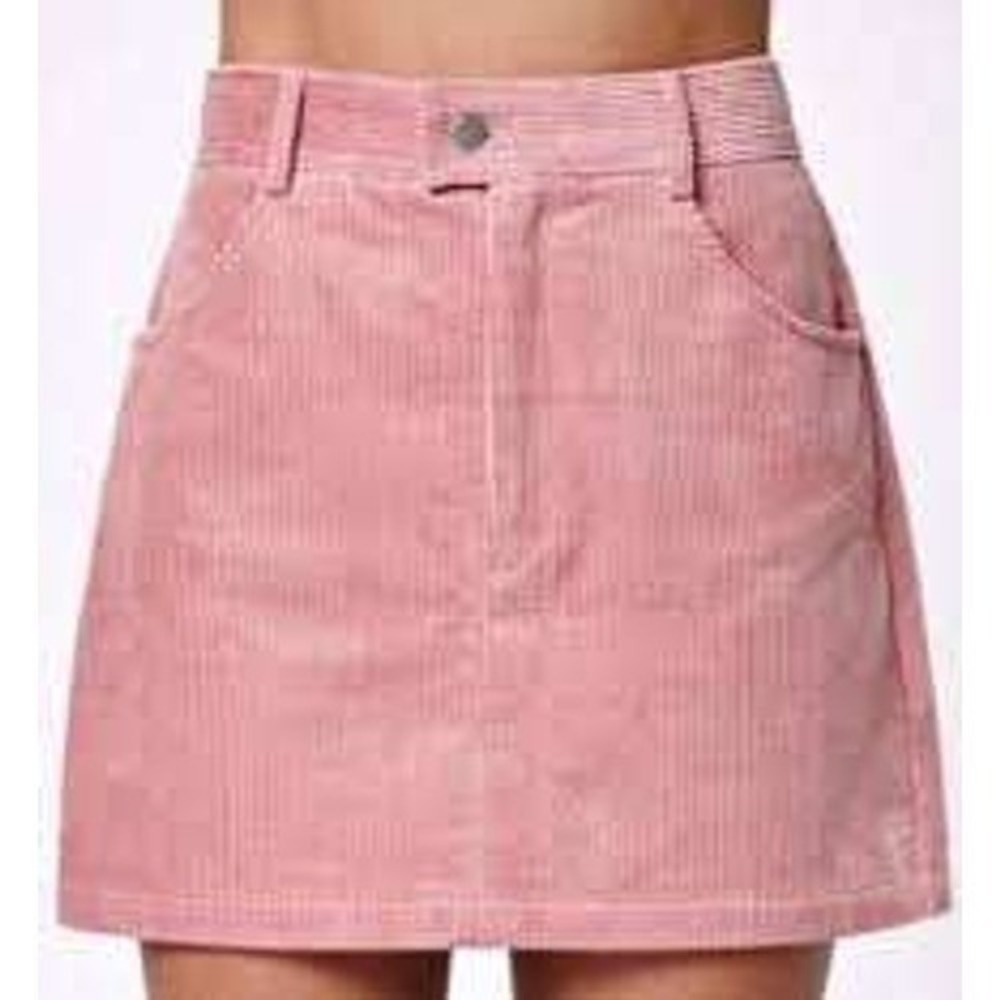 Kendall & Kylie | Pink Corduroy Mini Skirt 100% Cotton | Size Small